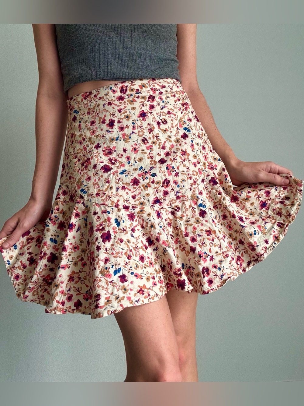 Mini Floral Twirl Skirt XS
